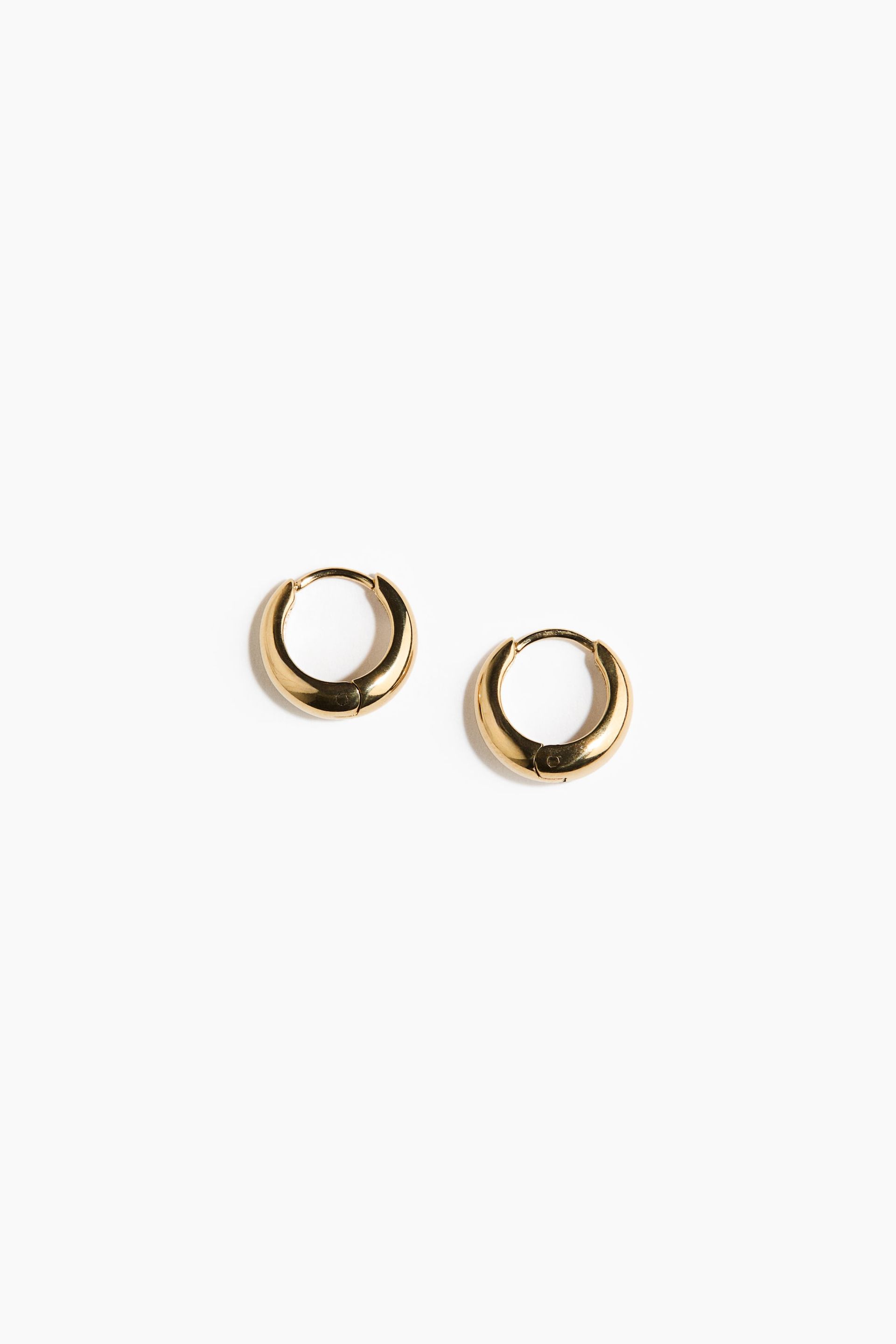 Waterproof Hoop Earrings - Gold-Coloured
