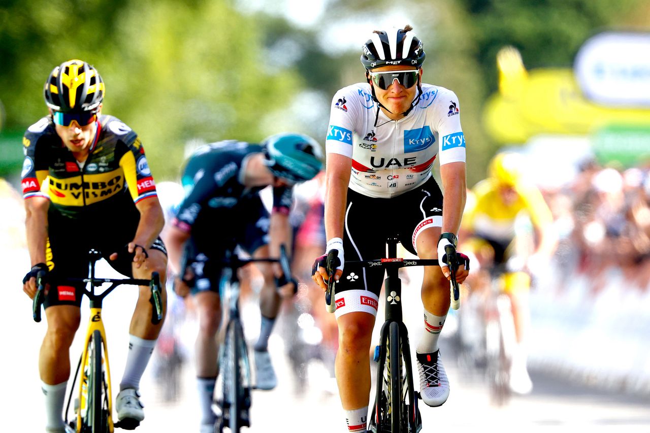 Tour de France 2021 - 108th Edition - 2nd stage Perros Guirec - Mur de Bretagne Guerledan 183,5 km - 27/06/2021 - Tadej Pogacar (SLO - UAE Team Emirates) - Primoz Roglic (SLO - Jumbo - Visma) - photo Luca Bettini/BettiniPhoto&Acirc;&copy;2021