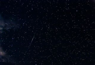 Photographer Tyler Leavitt captured this bright Perseid meteor on Aug. 12, 2012