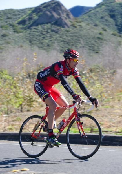 Alessandro Ballan on the descent to the ocean.
