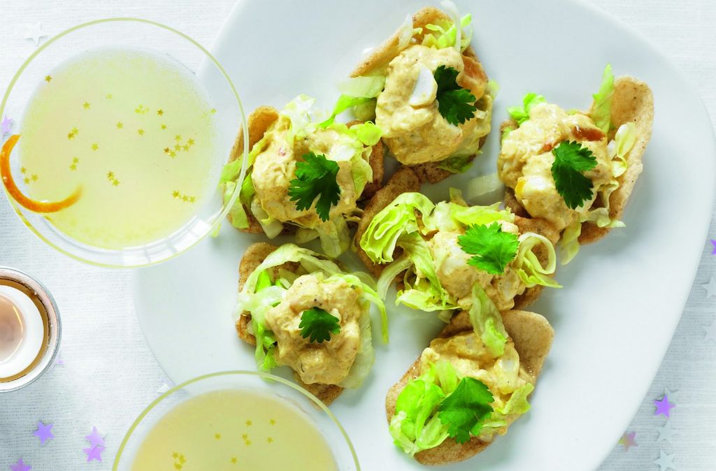 Coronation crab salad crackers Snack Recipes GoodtoKnow