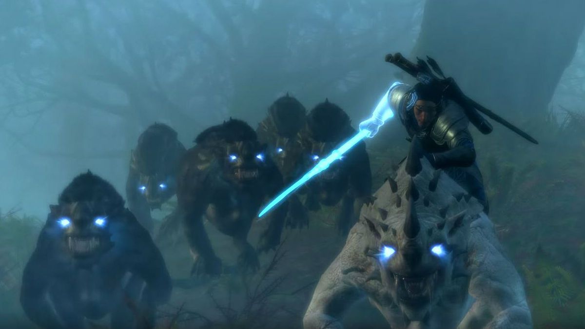 watch talion ride dragons and battle balrog in latest shadow of war trailer pc gamer watch talion ride dragons and battle