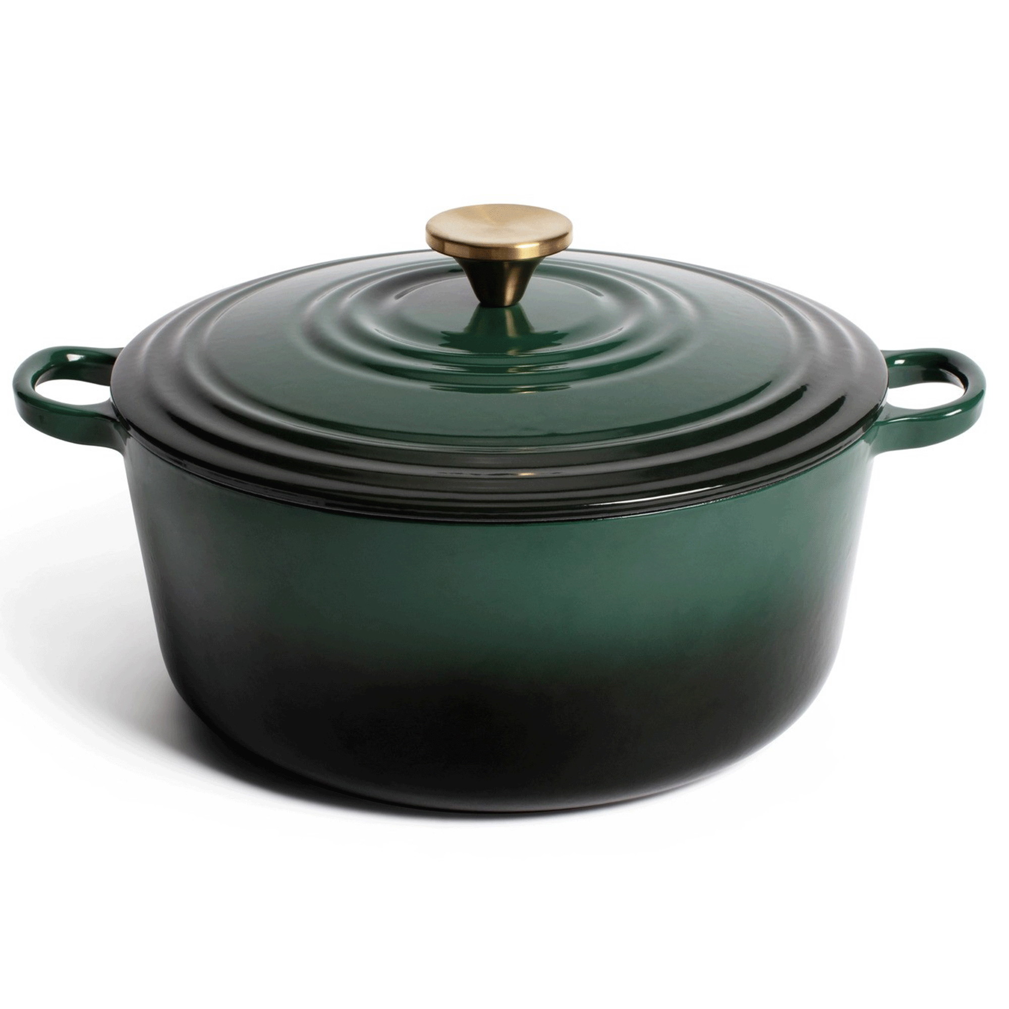 Cut out of a green casserole dish