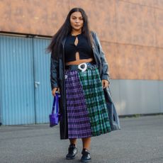 Chopova Lowena tartan pleated skirt