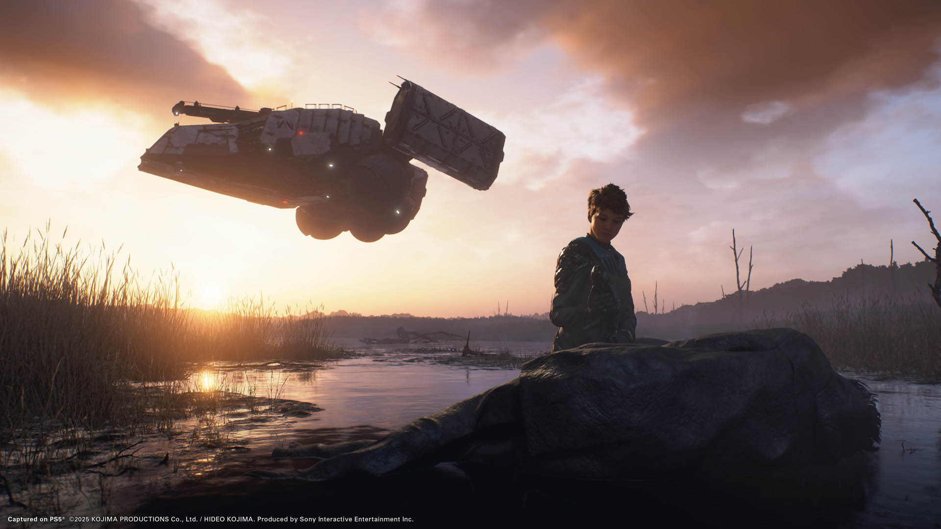 Fragile looks in a swamp in Death Stranding 2: On The Beach