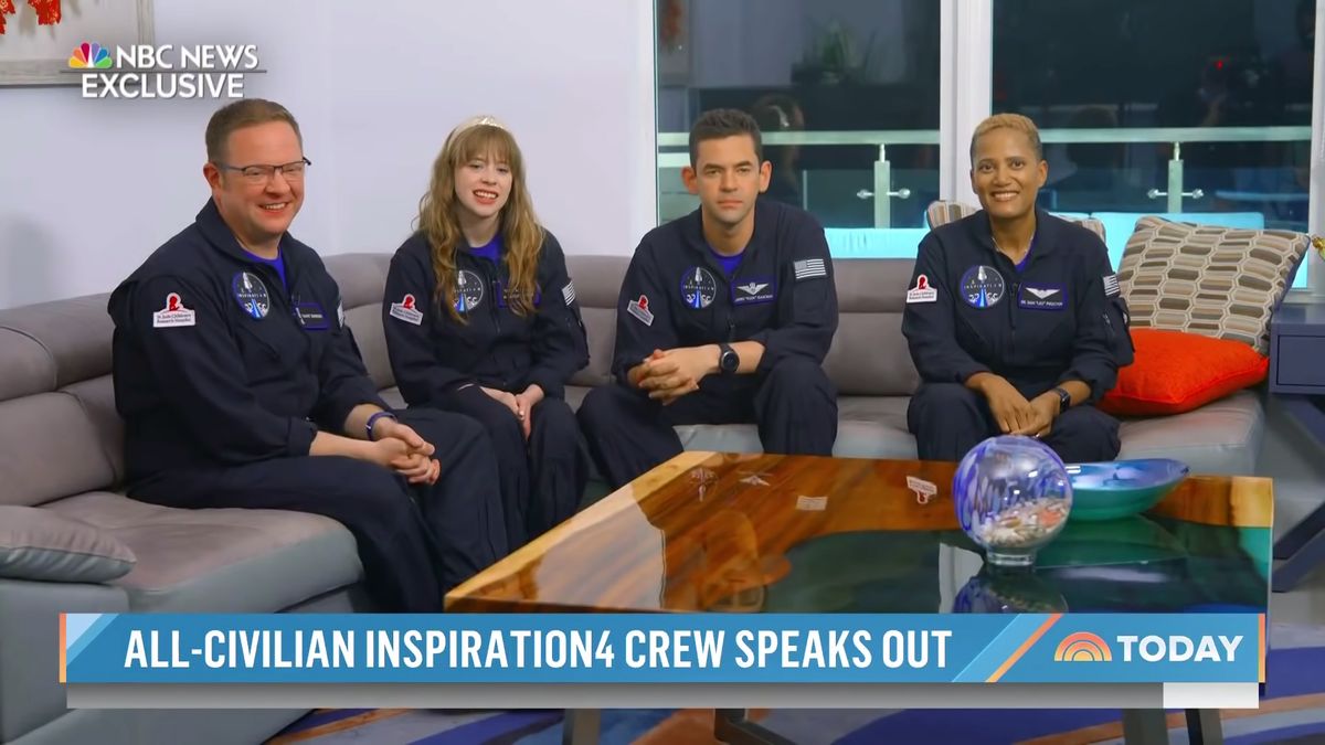 SpaceX's all-civilian Inspiration4 crew speak out on historic space mission in 1..