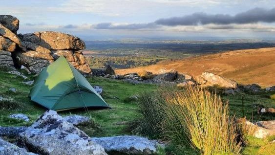 A wild camping pitch on Dartmoor