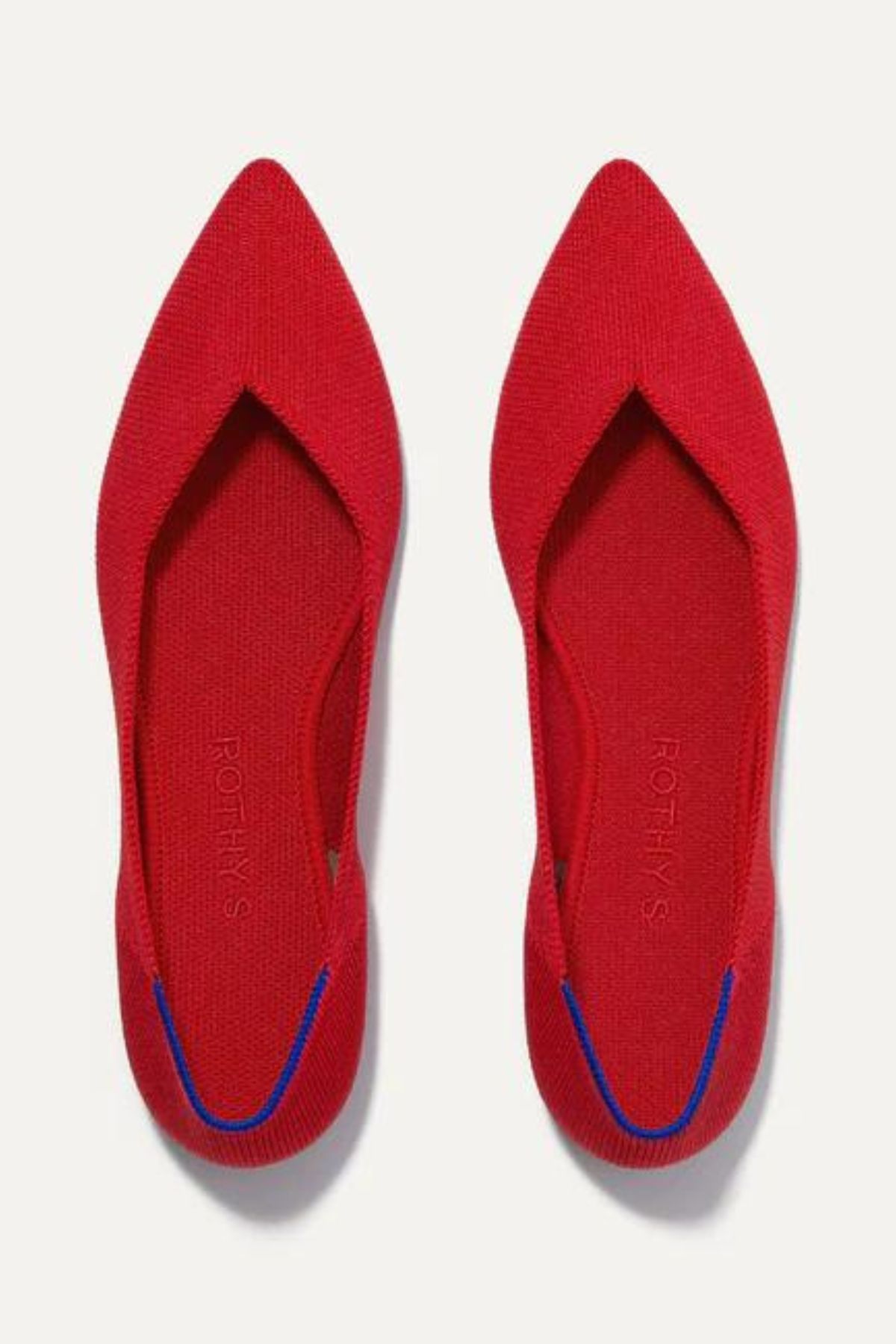 pointed red flats