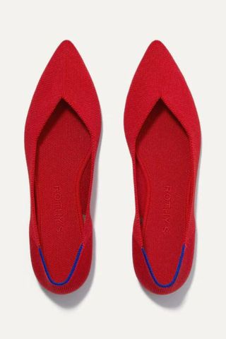 pointed red flats