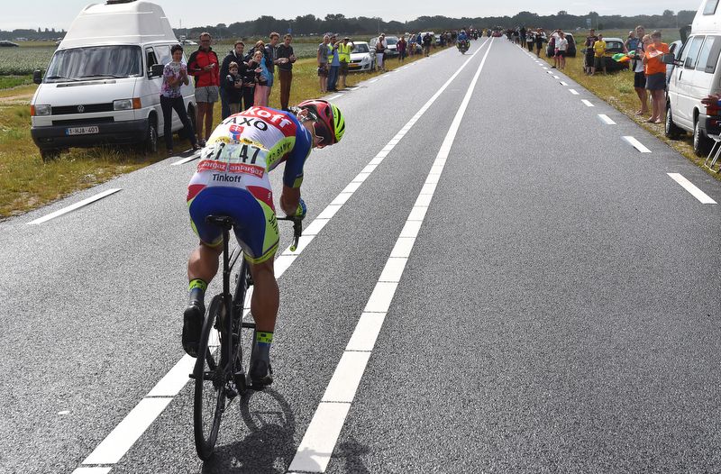 Peter Sagan checks over his shoulder