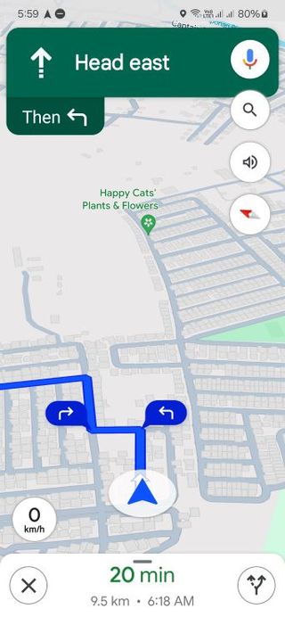 turn-by-turn directions in google maps