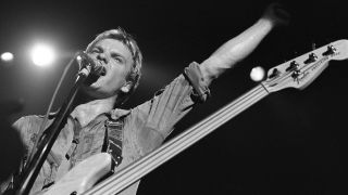 Bassist/singer Sting of the Police performs at The Agora Ballroom on April 27, 1979 in Atlanta, Georgia. 