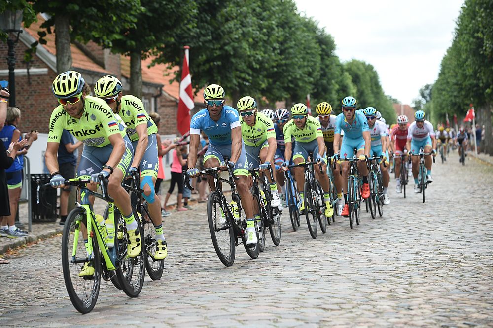 Action from stage two at the Postnord Danmark Rundt race from Romo to Sonderborg