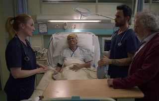 Holby City, Jac, Sandra, KIan, Elliot, grab