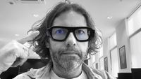 Adam Juniper wearing simulated Specs glasses