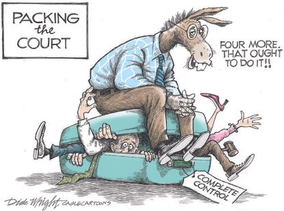 Political Cartoon U.S. Democrats court packing