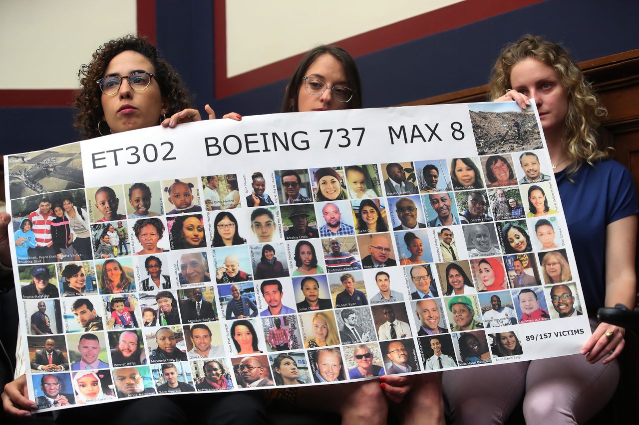 WASHINGTON, DC - JUNE 19: (L-R) Diana Sotomyor, Hayley Freedman and Deveney Williams, friends of Samya Stumo, who was killed when Ethiopian Airlines Flight ET302 crashed in Ethiopia.