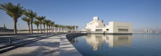 Museum of Islamic Art situated 60m off the Doha Corniche on an island made of reclaimed land. Courtesy of the Museum of Islamic Art