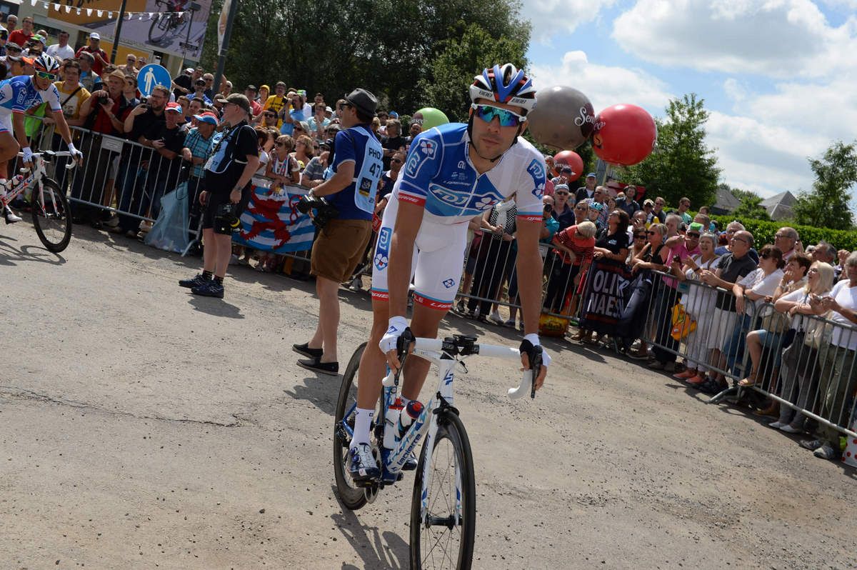 Thibaut Pinot (FDJ) at the race village