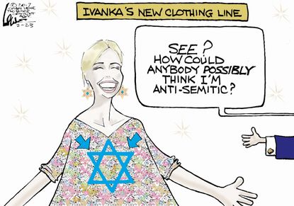 Political Cartoon U.S. Ivanka Trump antisemitism clothing line