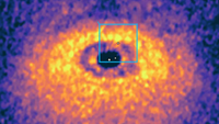 False-color images of the disk around WISPIT 2, based on ALMA data.