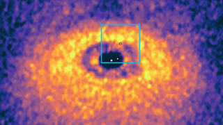False-color images of the disk around WISPIT 2, based on ALMA data.