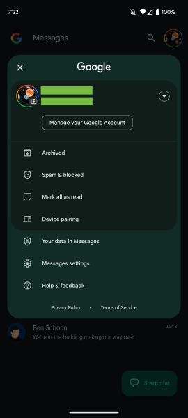 Google Messages redesign