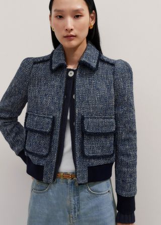 Tweed Bomber Jacket