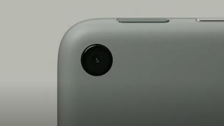 The Google Pixel Tablet from the back, focused on the camera