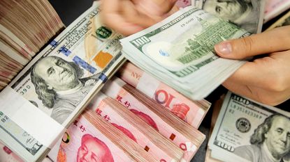 Chinese yuan and US dollars