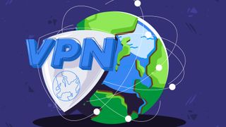 A globe protected by a VPN