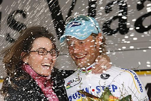 Tom Boonen celebrates