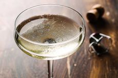 A coupe glass of Champagne