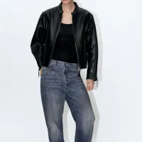 Leather Jacket with Zips | Was £229 now £129