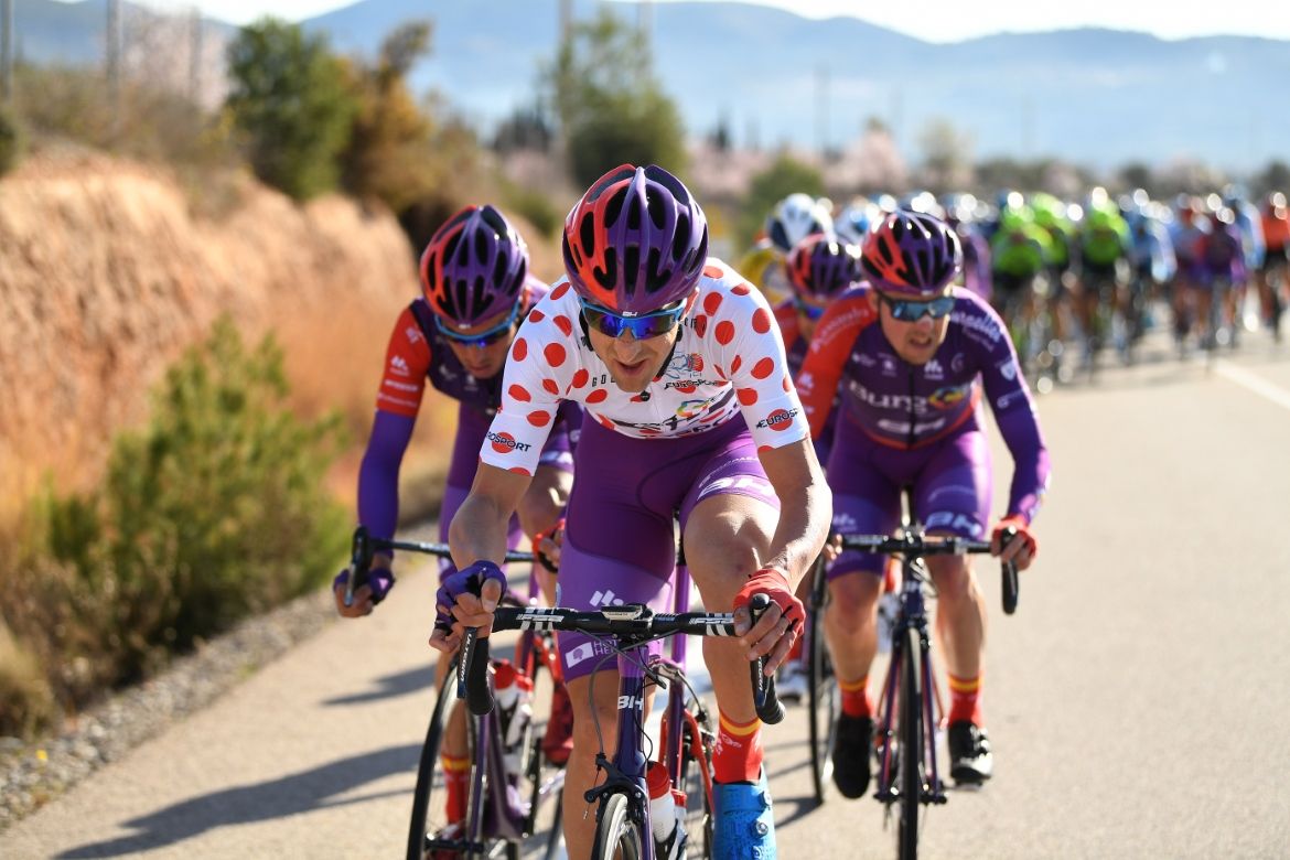 Diego Rubio Hernandez as he tries to make it into the breakaway