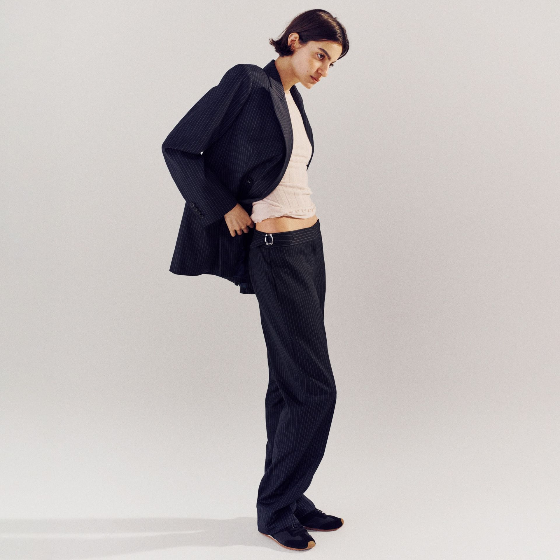 Alex Eagle X J.crew Suit Pant in Pinstriped Wool