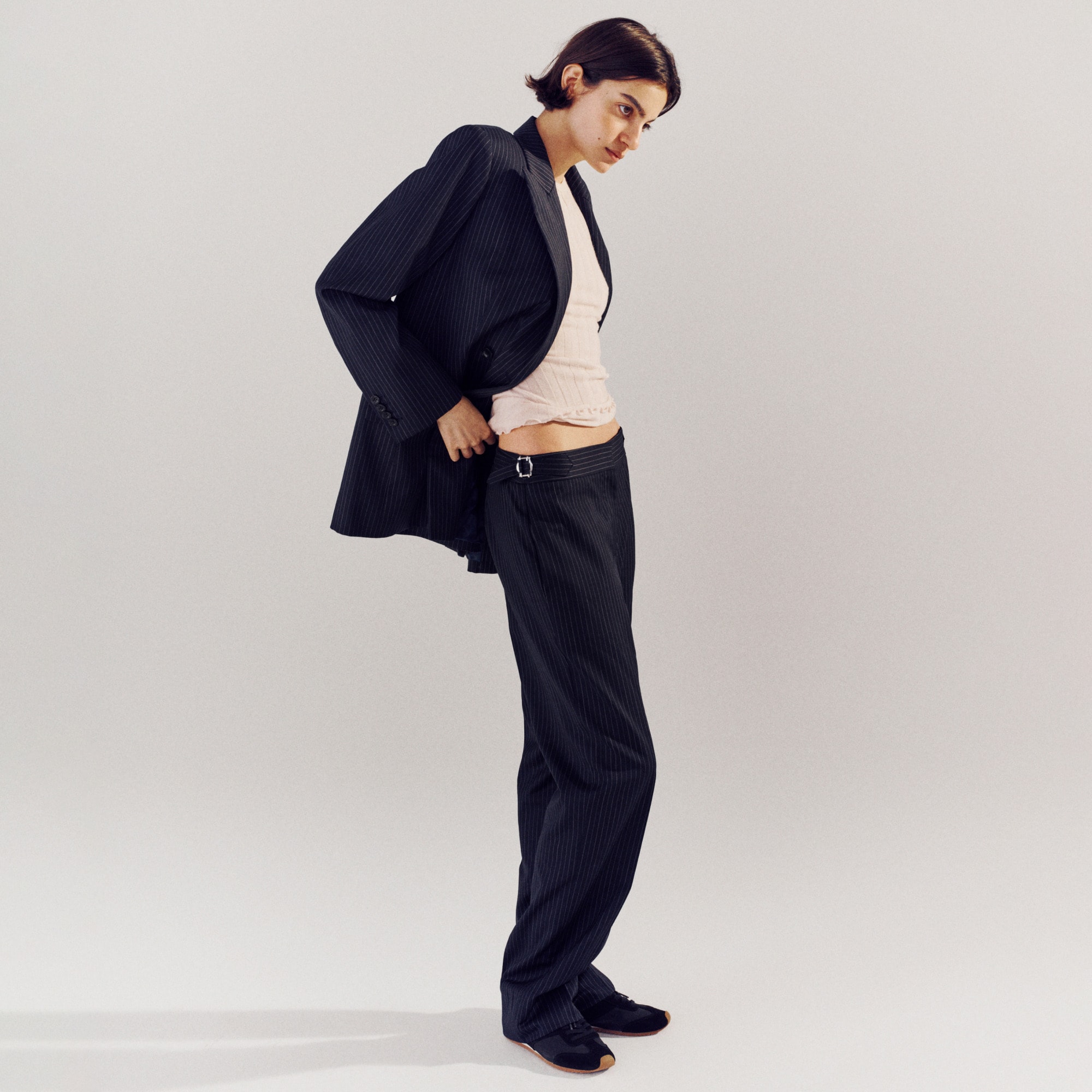 Alex Eagle X J.crew Suit Pant in Pinstriped Wool