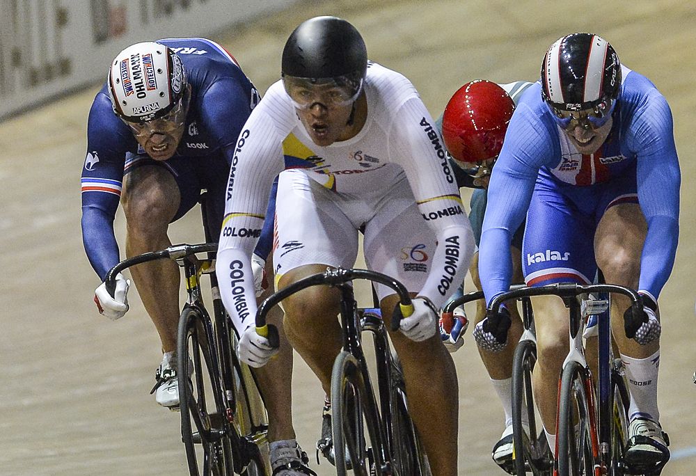 Fabian Puerta (Colombia) in the keirin