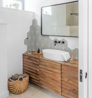 toilet sink storage and mirror