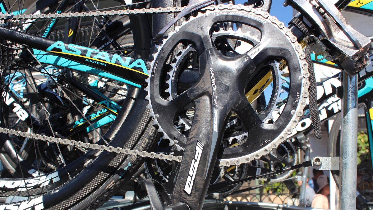 Astana's FSA K-Force Light carbon crankset
