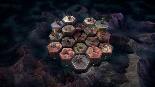 Planetary Supremacy's map of hexagonal pillars