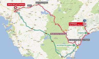 2013 Vuelta a Espana stage 8 map