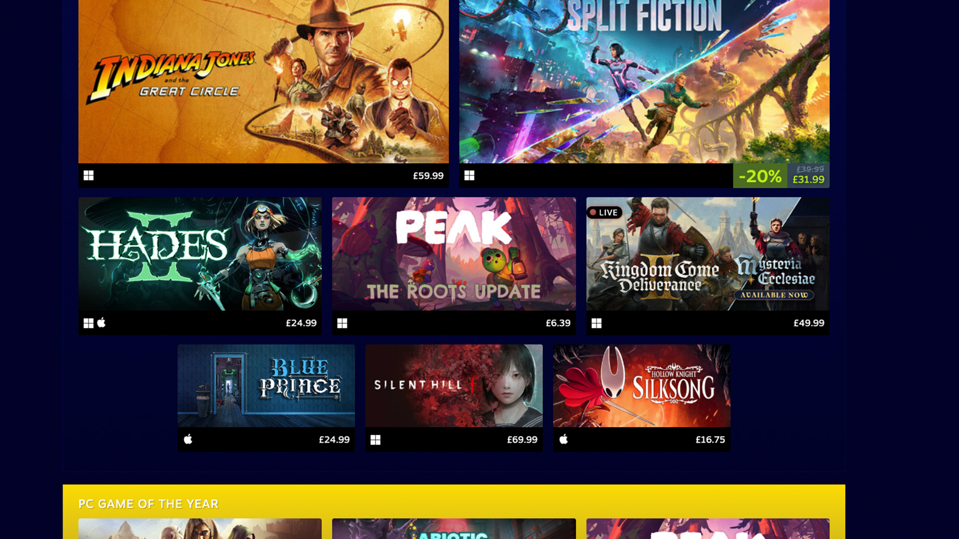 GJA 2025 Steam Sale Page