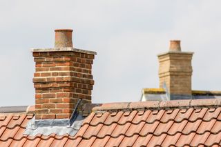 brick chimney on rooftop