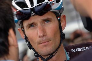 Frank Schleck (RadioShack-Nissan) in Liege for the start of stage 1 at the Tour de France.