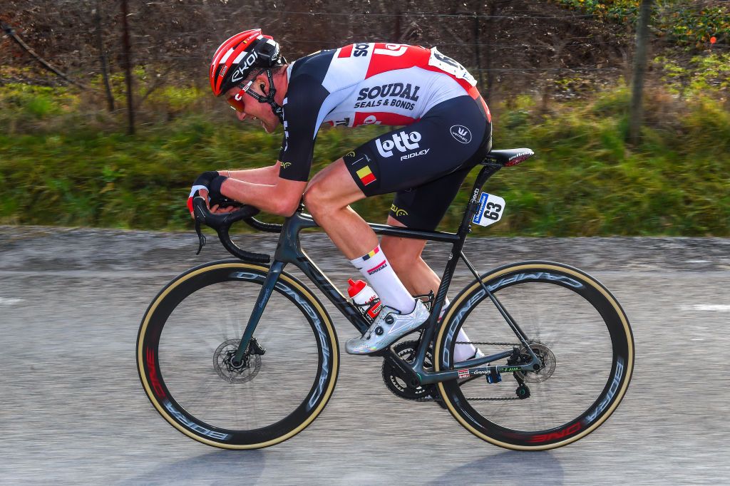 Tim Wellens in the aero-bar position