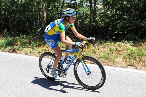 Irene Van Den Broek (AA Drink) made a solo attempt to get away