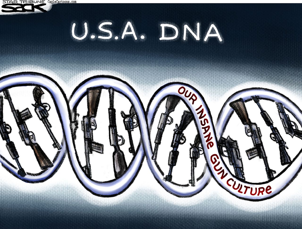 Editorial cartoon U.S. Gun Violence