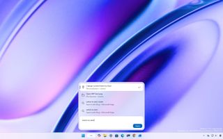 Windows 11 desktop showing the new Search UI in action.
