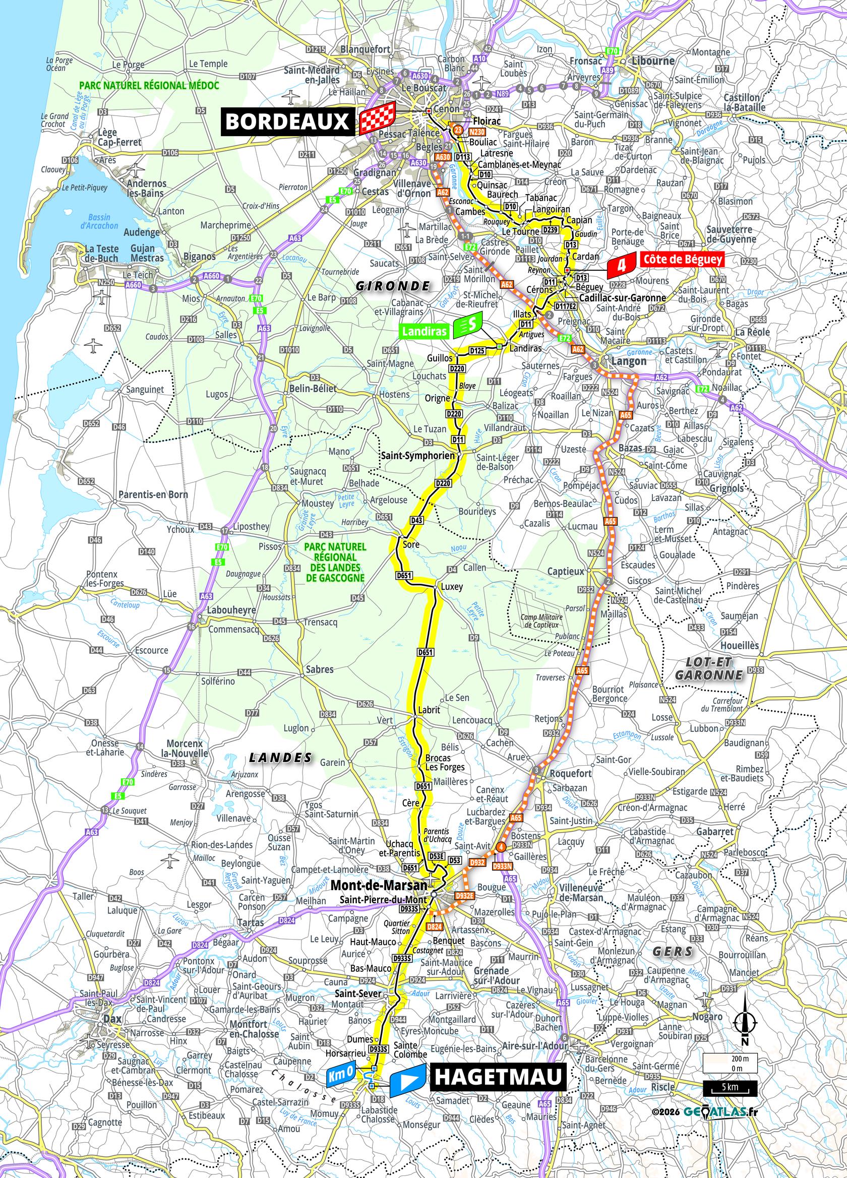Route information for the 2026 Tour de France